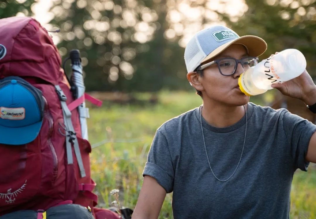 Hydrating on a Hike